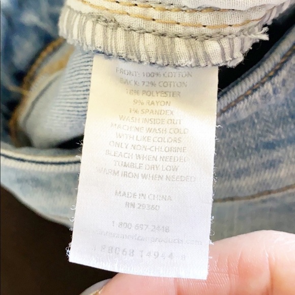 Dip Juniors Light Wash Distressed Jean Shorts - Picture 6 of 7